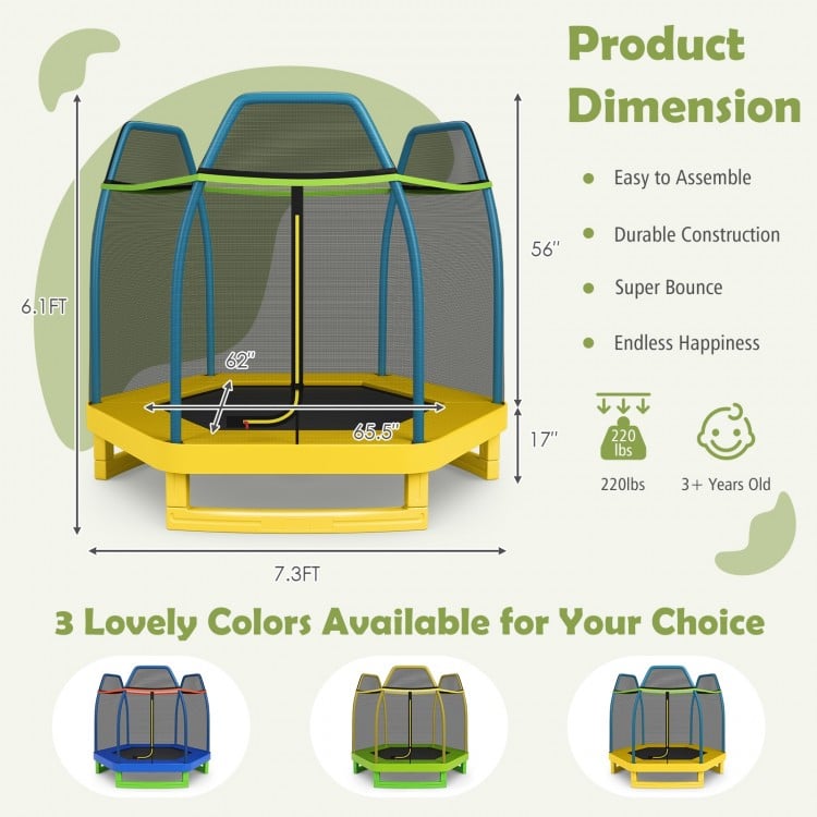 7 Feet Kids Recreational Bounce Jumper Trampoline