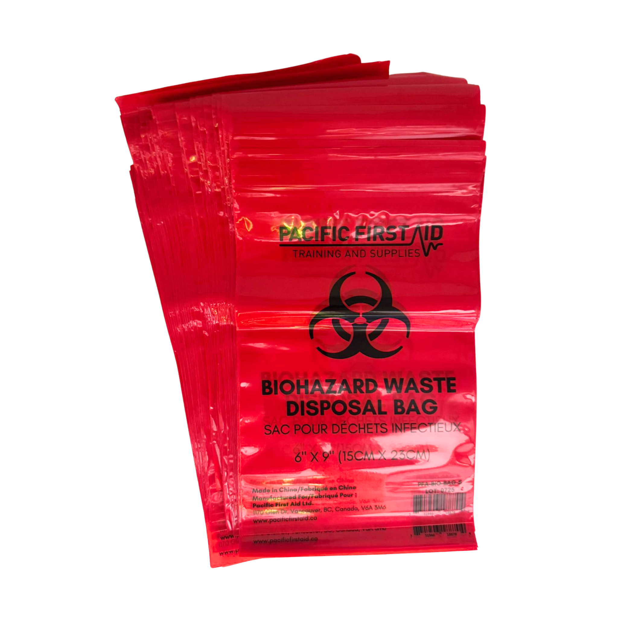 Biohazard Waste Disposal Bags – Small (6
