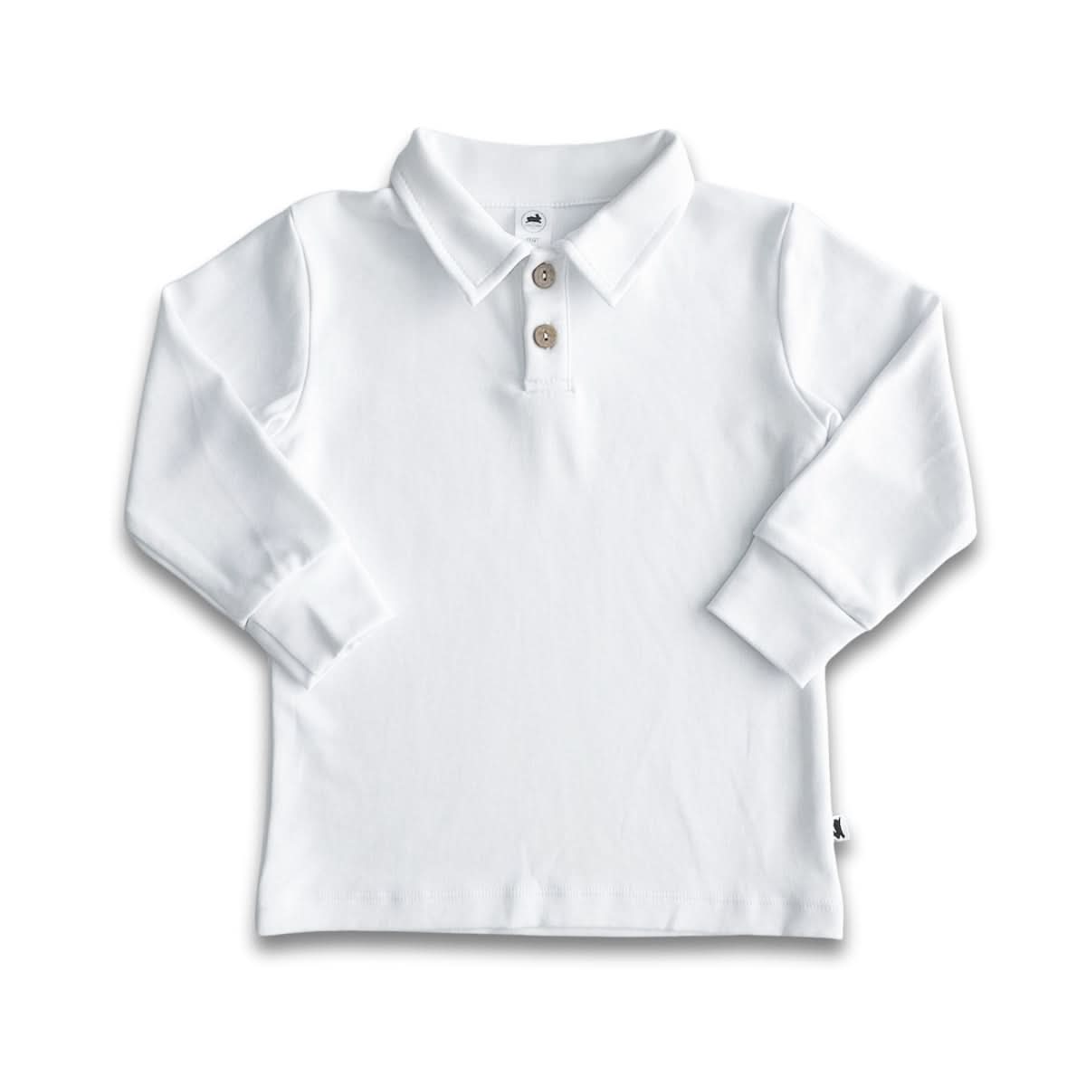 Kids' Bamboo Rugby Style Shirt | White