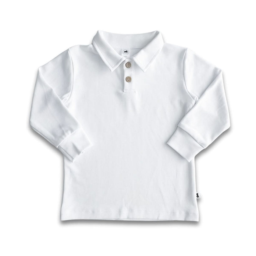 Kids' Bamboo Rugby Style Shirt | White