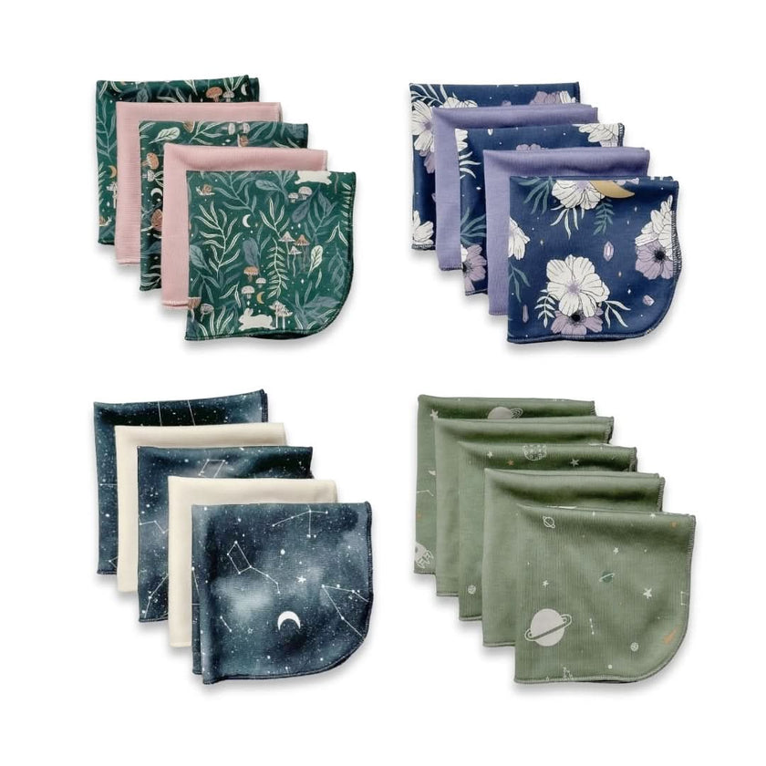 Bamboo Baby Washcloths (Pack Of 5) | Night Sky