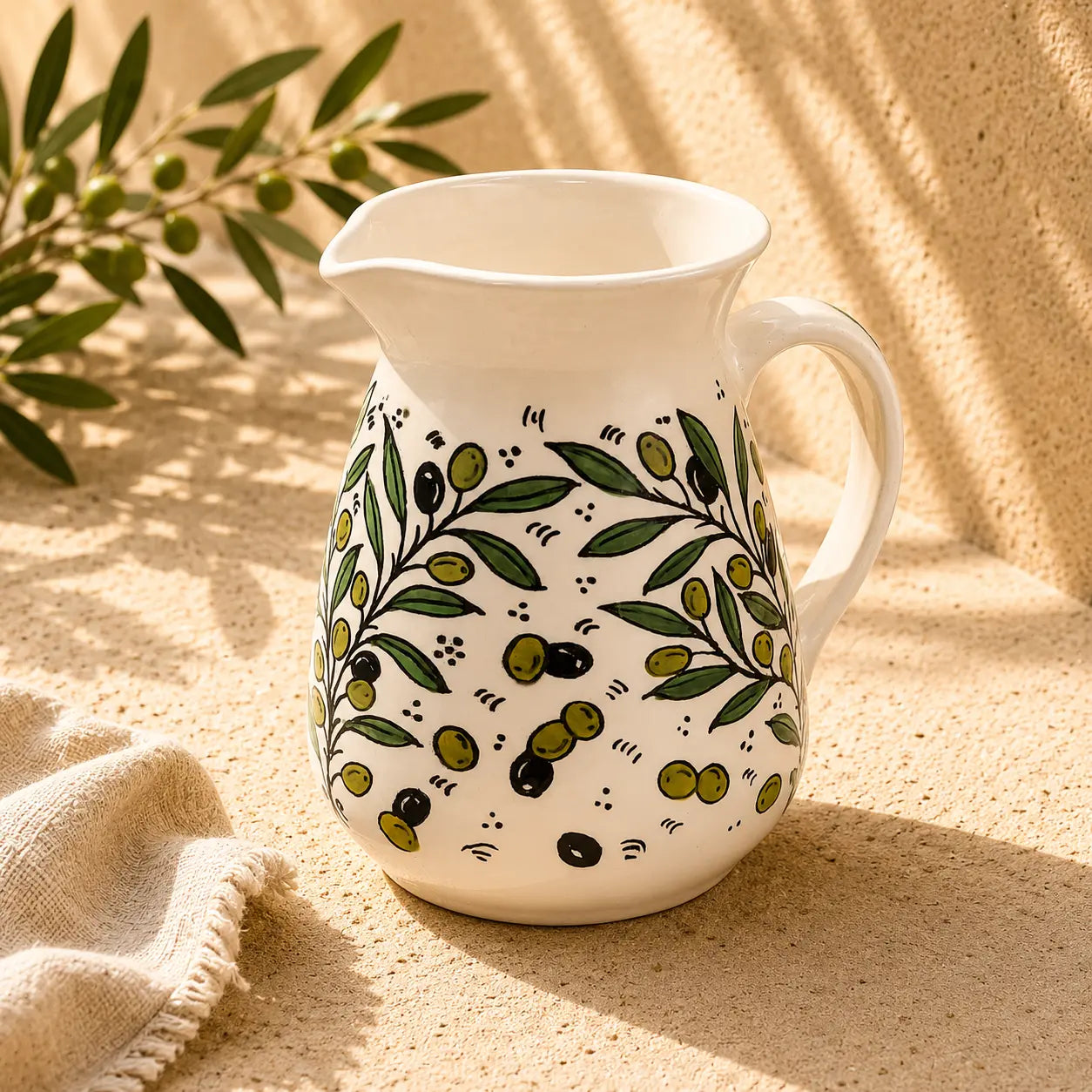 Haleeb Handmade Palestinian Ceramic Pitcher 0.8 L