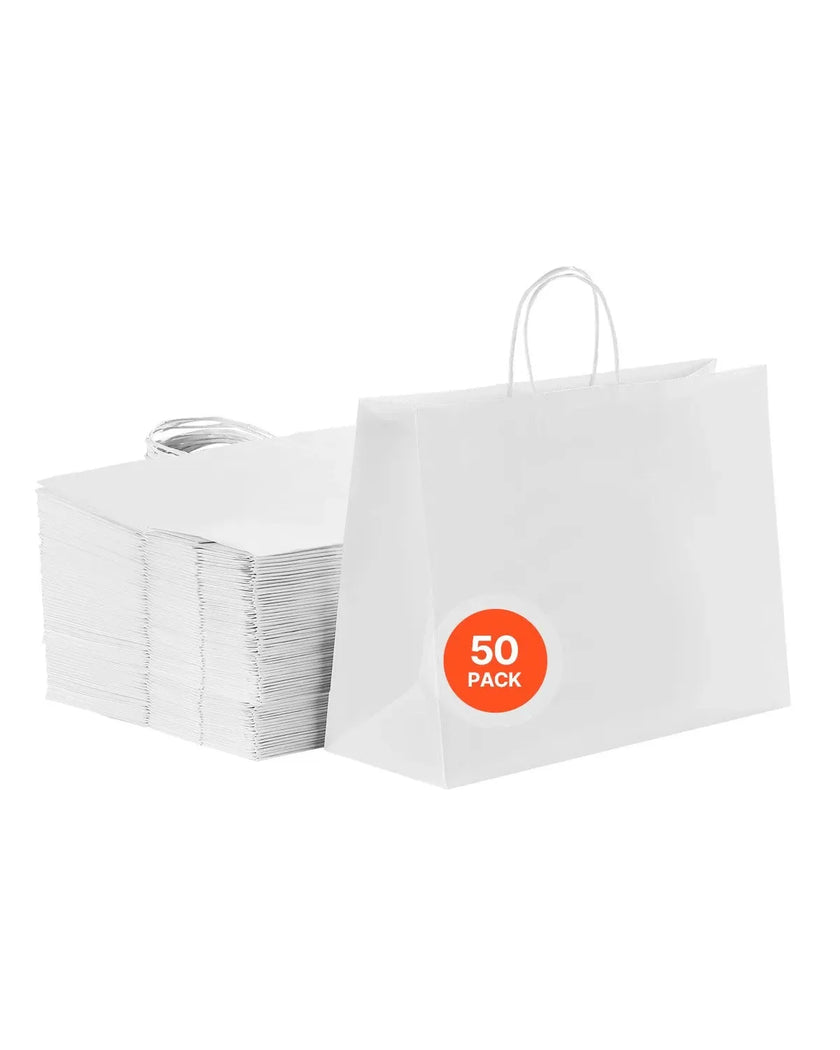 VEVOR Kraft Paper Bags with Handles  Large Eco-Friendly Bags