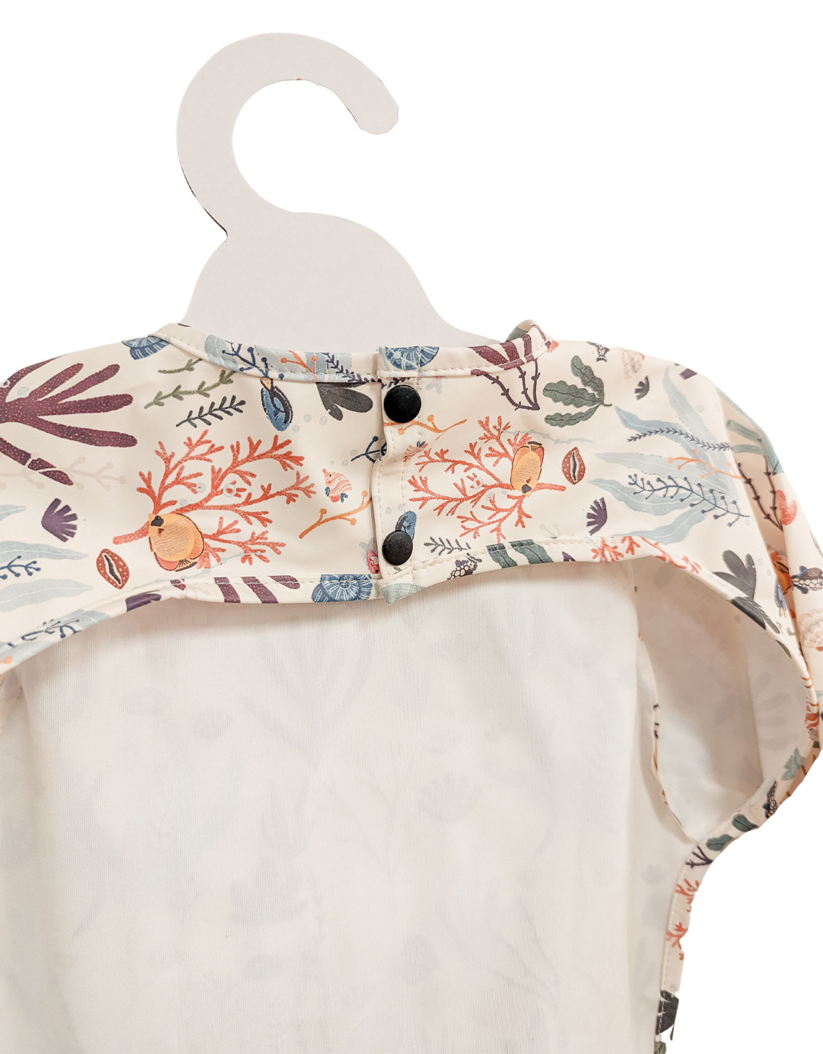 Long-sleeved bib - Flowers and birds - Menoum