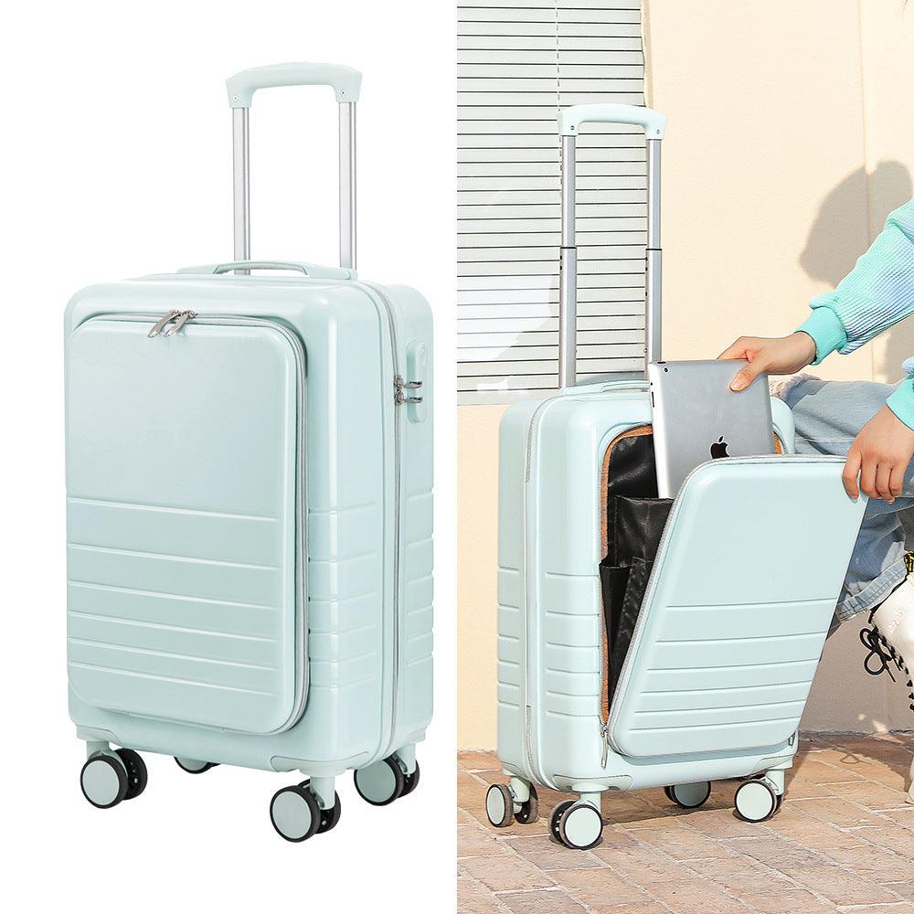 Hard Shell Carry On Luggage with Front Pocket – Lightweight Spinner Cabin Suitcase