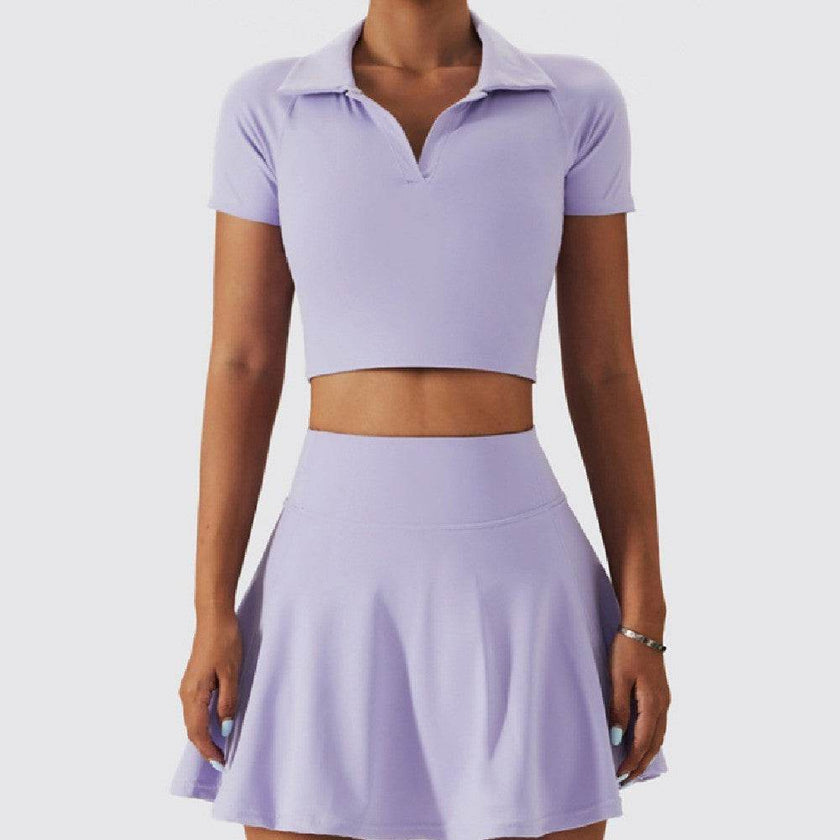 2pcs Tennis Skirt set Sports Skort Workout Exercise Outfit