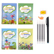 Children's English Calligraphy Copybook Set – Writing Practice Books & Pen (4 Styles)