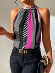 Women's Polka Dot Top Halter Neck – Classy & Elegant Style