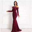 Off shoulder sequins Mermaid Formal Party dress