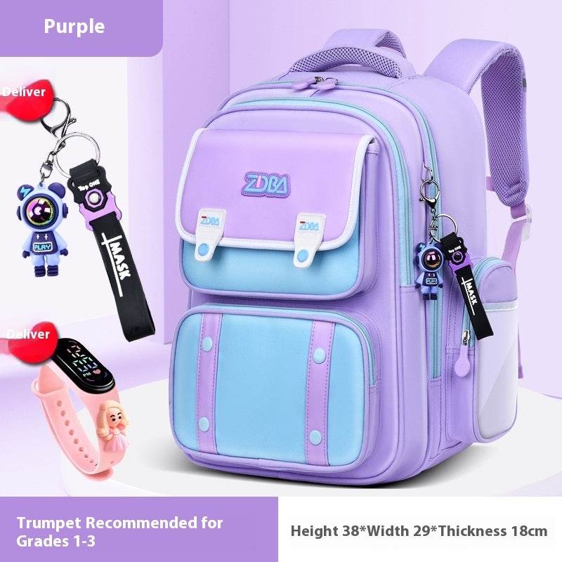 Elementary School Spine Protection Backpack Water resistant School bag