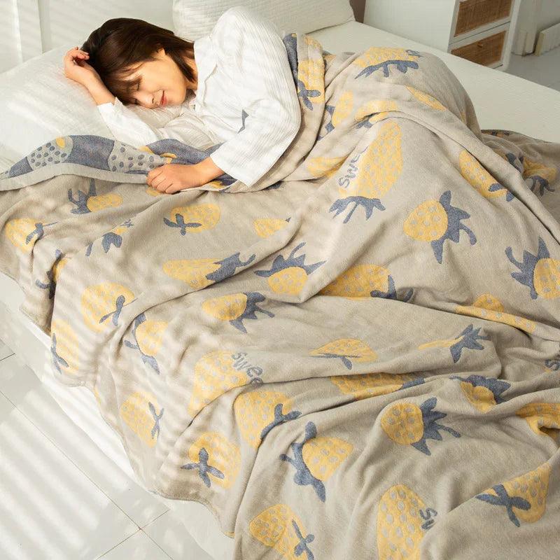 Cotton Four-layer Gauze Towel Blanket Air Conditioning Blanket Thin Duvet