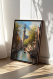 CANAUX D'AMSTERDAM, Oeuvre sur toile étirée