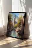 CANAUX D'AMSTERDAM, Oeuvre sur toile étirée