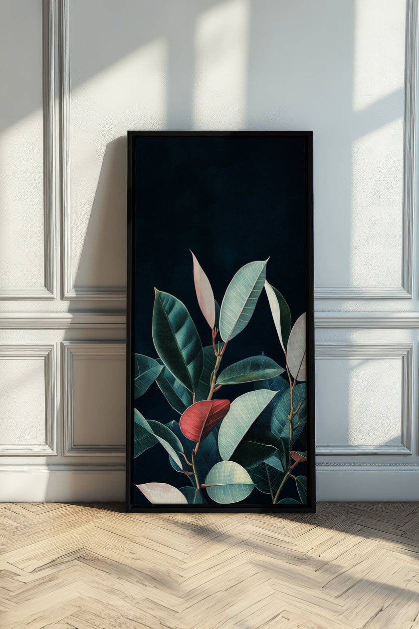 FEUILLAGE NOCTURNE, Oeuvre sur toile étirée