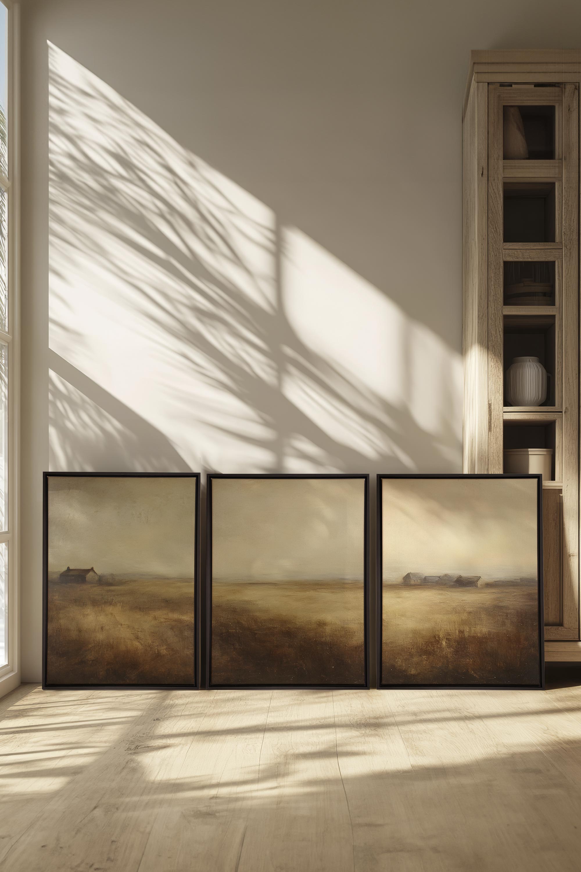 TRIO D'ANTAN (3 Oeuvres sur toile étirée)