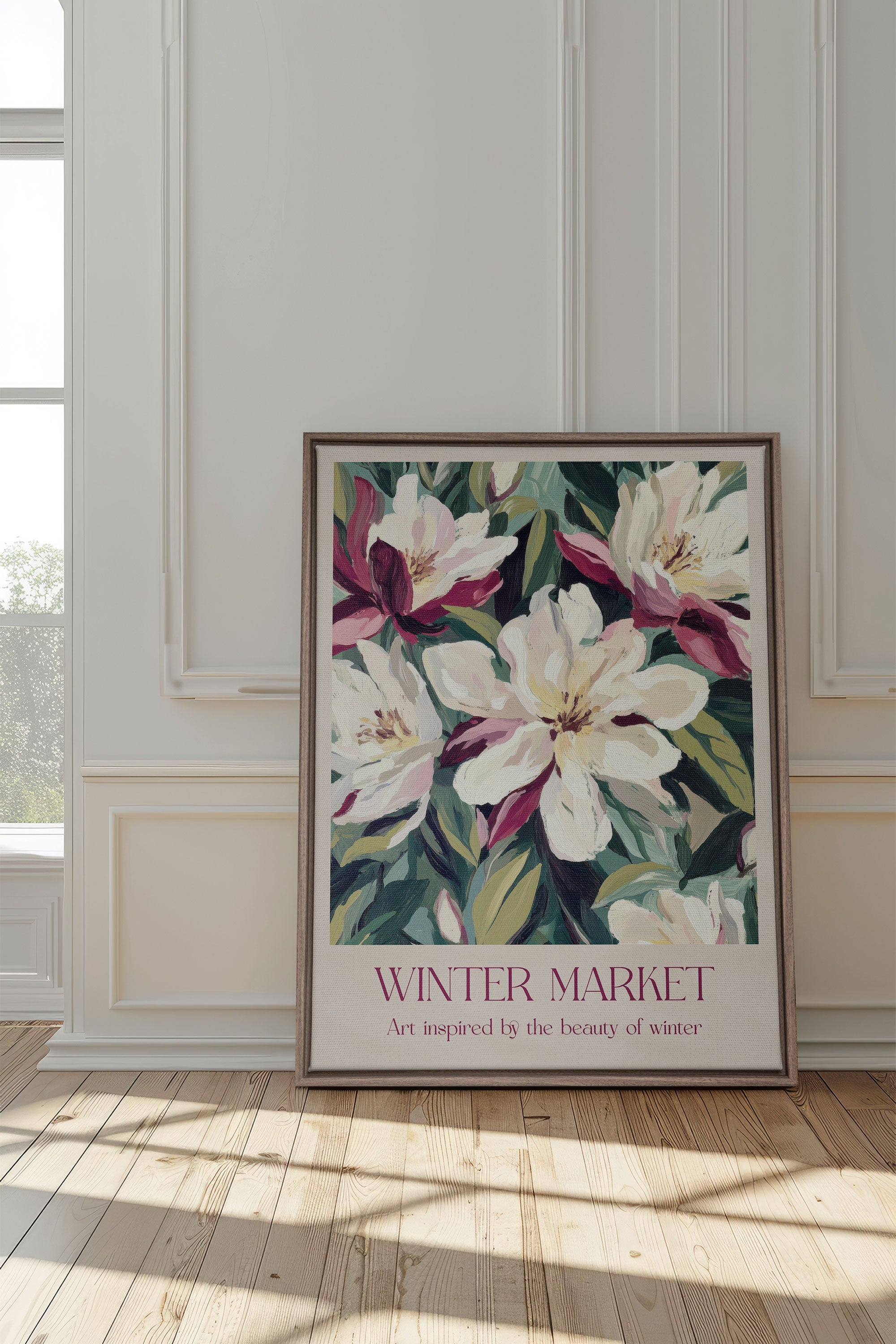 MARCHÉ HIVERNAL II, Oeuvre sur toile étirée