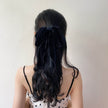 Silk satin oversized bow tie Hair Scrunchies ponytail Holder