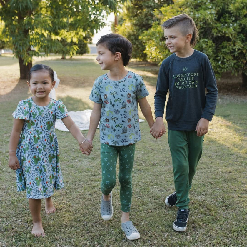 Baby/Kids' Bamboo T-Shirt | Garden Snakes