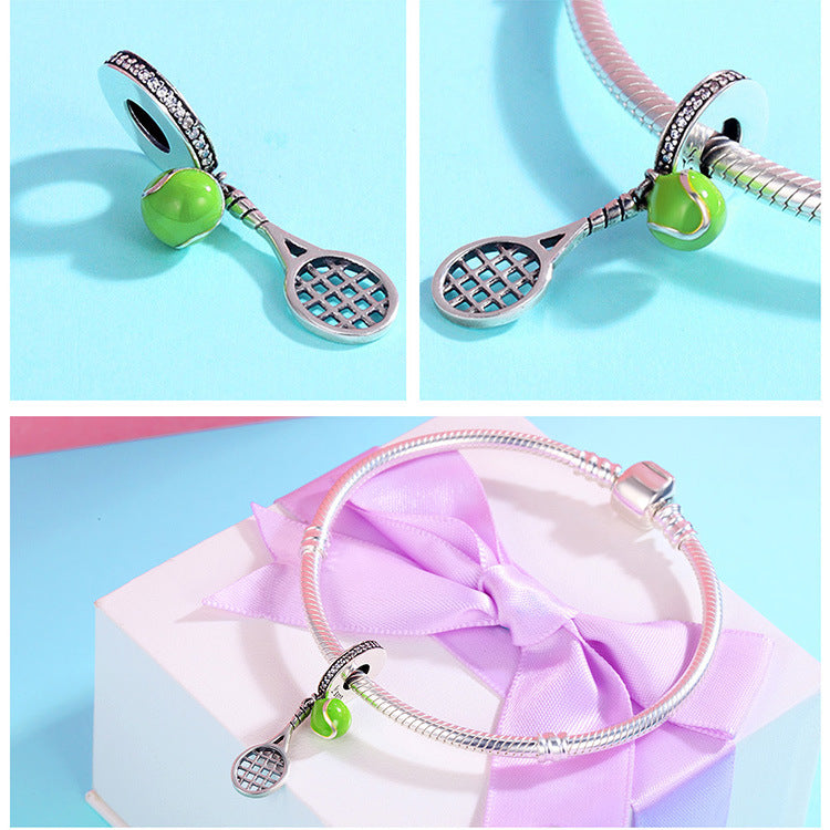 925 Sterling Silver Sports Ball DIY Bracelet Bead – Volleyball Football Baseball Tennis