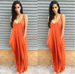Plus size summer maxi dress beach vacation resort dress with pocket