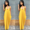 Plus size summer maxi dress beach vacation resort dress with pocket
