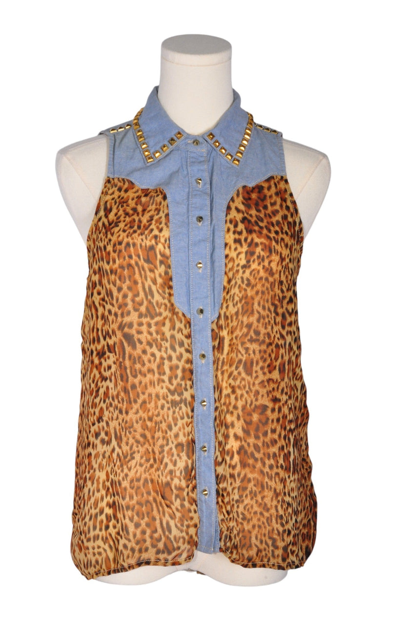 GUESS Women Button Down Tops Regular fit in Brown - S