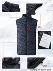 LoClimb Men's Camouflage USB Heated Vest Sleeveless Jacket for Hiking Skiing