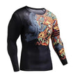 Men’s Dragon MMA Compression Rash Guard – Long Sleeve BJJ Grappling Training Shirt