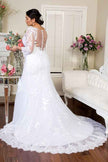 V-NECK FLORAL WEDDING GOWN