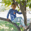 Youth Graphic Bamboo Raglan Sleeve Pullover | Adventures Begin In My Own Backyard In Charcoal