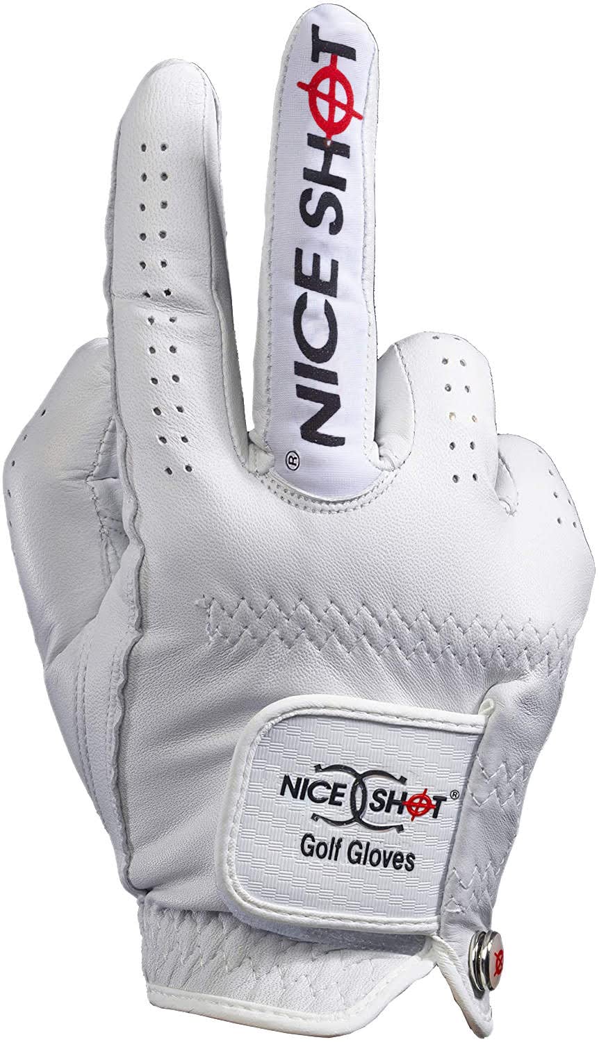 Nice Shot - Golf Glove The Bird White MRH