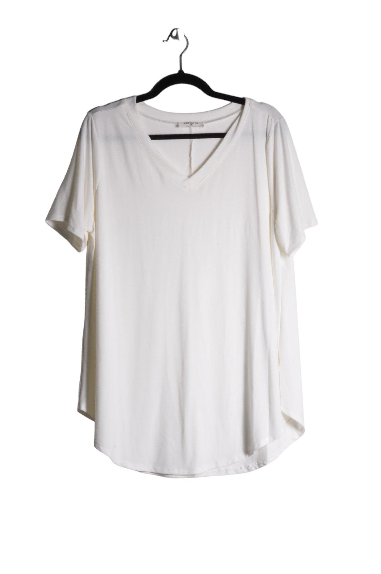 ZENANA Women T-Shirts Regular fit in White - L, 1X, 2X