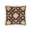 Woven Pillow — Geometric Boho Throw Pillow with Warm Earth Tones