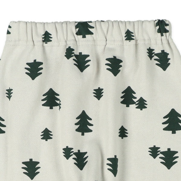 西松屋 ELFINDOLL 裏起毛もみの木総柄トレーナー&パンツセット 正規品