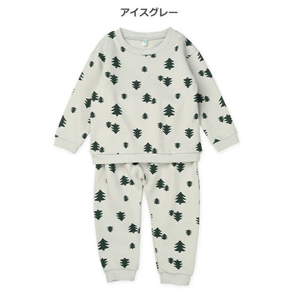 西松屋 ELFINDOLL 裏起毛もみの木総柄トレーナー&パンツセット 正規品