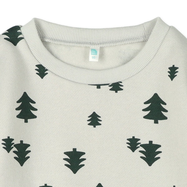 西松屋 ELFINDOLL 裏起毛もみの木総柄トレーナー&パンツセット 正規品