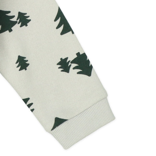 西松屋 ELFINDOLL 裏起毛もみの木総柄トレーナー&パンツセット 正規品