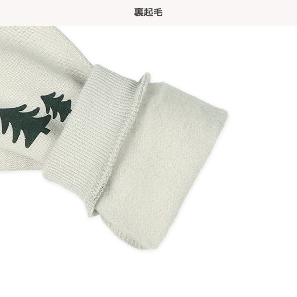 西松屋 ELFINDOLL 裏起毛もみの木総柄トレーナー&パンツセット 正規品