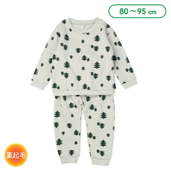 西松屋 ELFINDOLL 裏起毛もみの木総柄トレーナー&パンツセット 正規品
