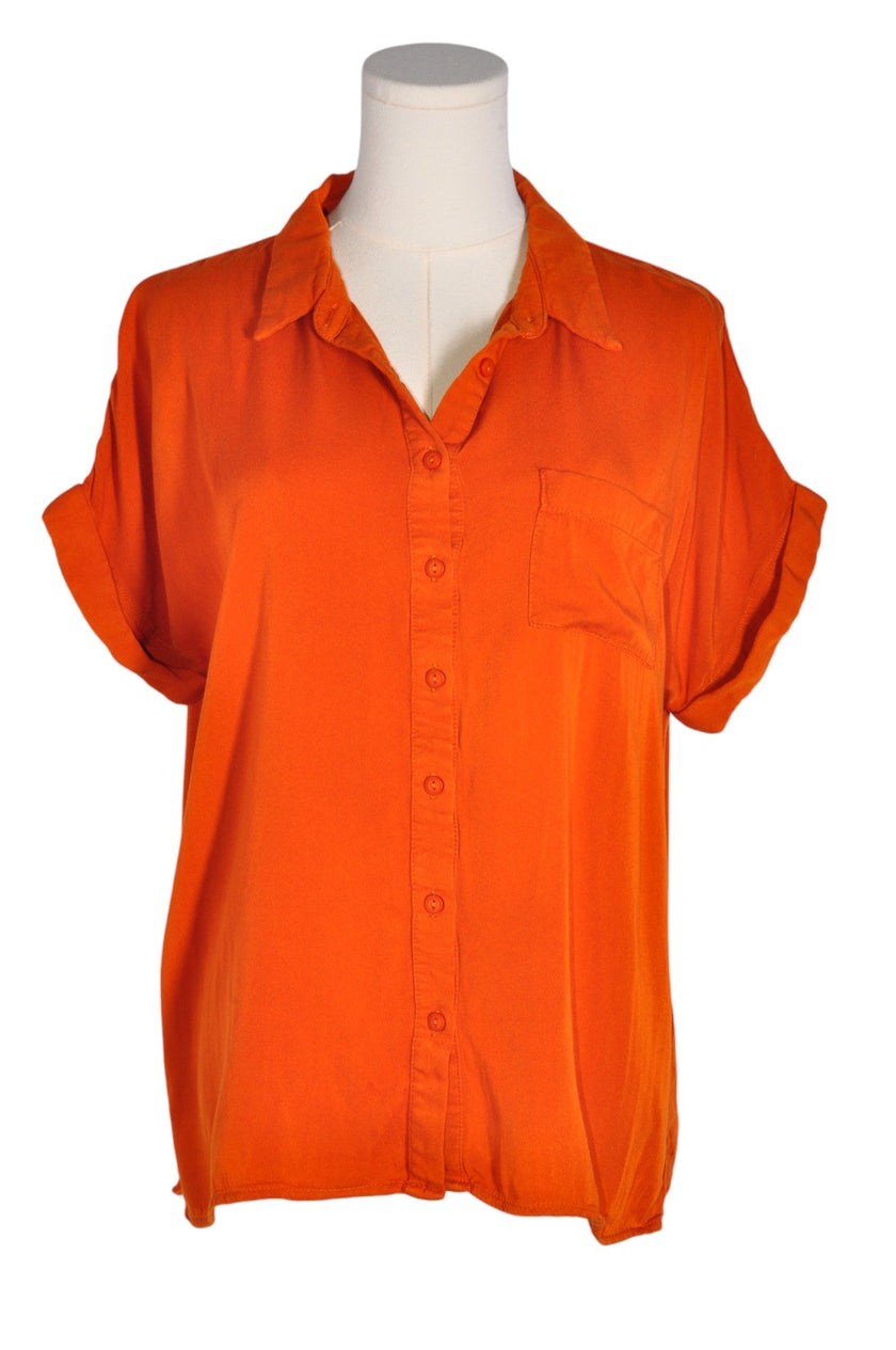 LULUS Women Button Down Tops Regular fit in Orange - M