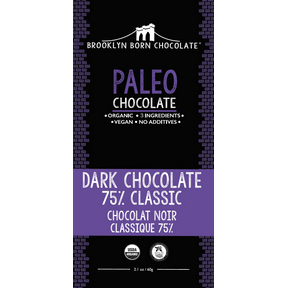 Brooklyn Born Chocolate - Paleo Bar - 75% Classic (60g)