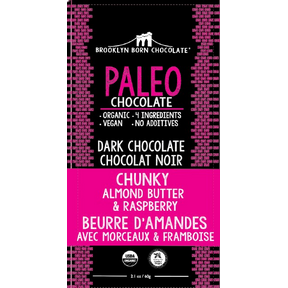 Brooklyn Born Chocolate - Paleo Bar - Almond & Raspberry (60g)