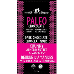 Brooklyn Born Chocolate - Paleo Bar - Almond & Raspberry (60g)