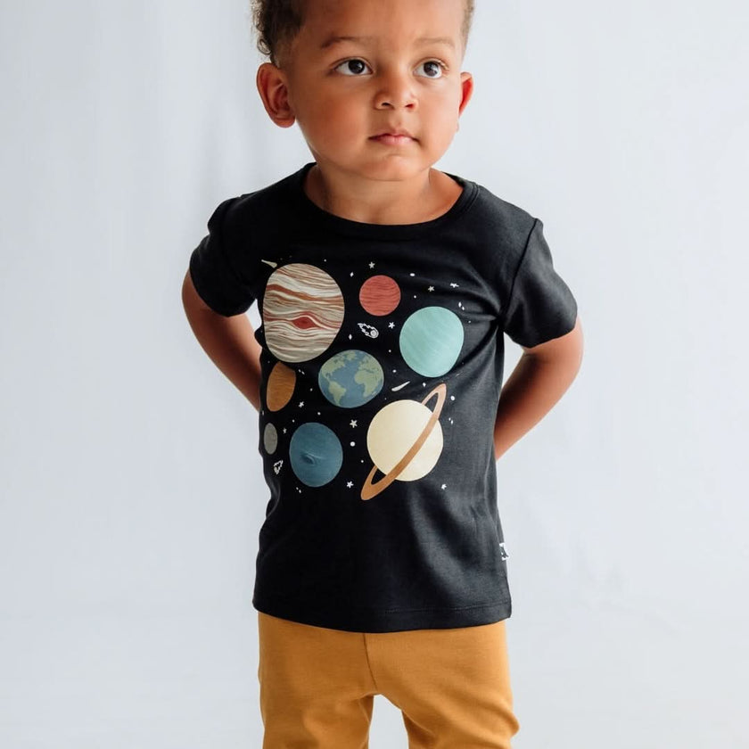 Baby/Kids' Bamboo Graphic T-Shirt | Big Energy In Umber