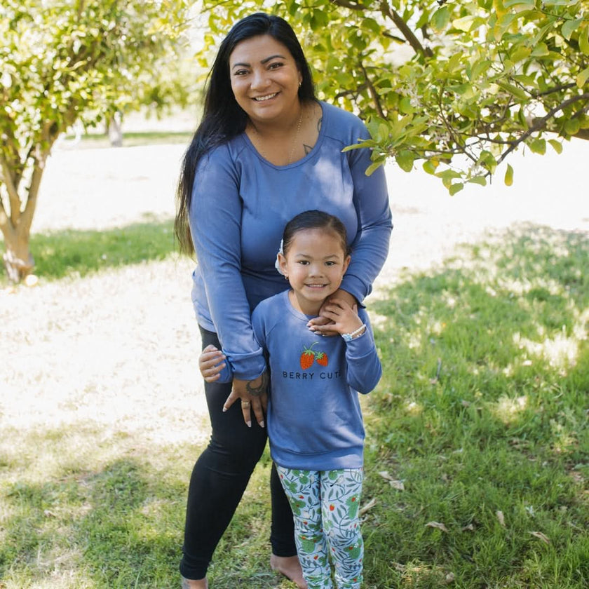 Baby/Kids' Graphic Bamboo Raglan Sleeve Pullover | Adventures Begin In My Own Backyard In Charcoal