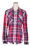 UNBRANDED Women Button Down Tops Regular fit in Red - S