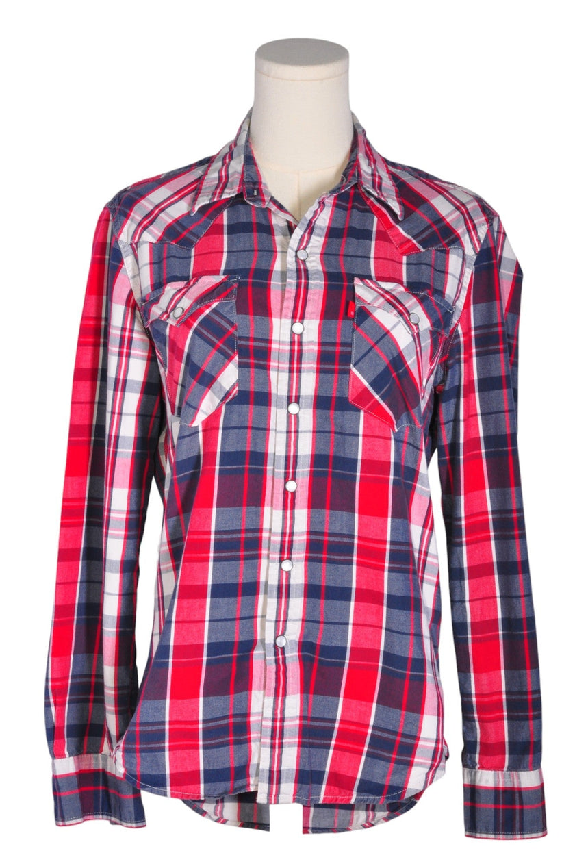 UNBRANDED Women Button Down Tops Regular fit in Red - S