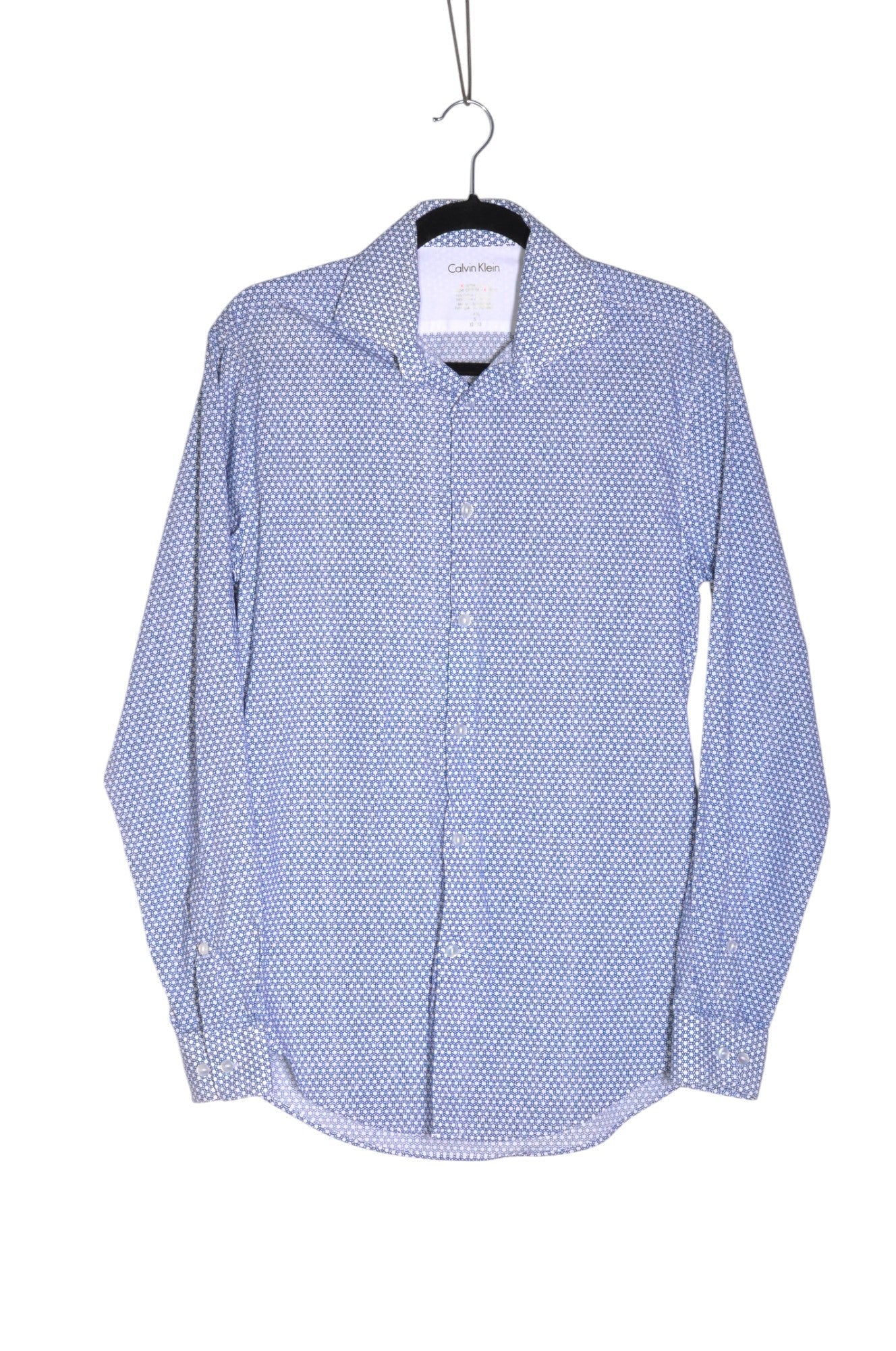 CALVIN KLEIN Men Button Down Tops Regular fit in Blue - 32
