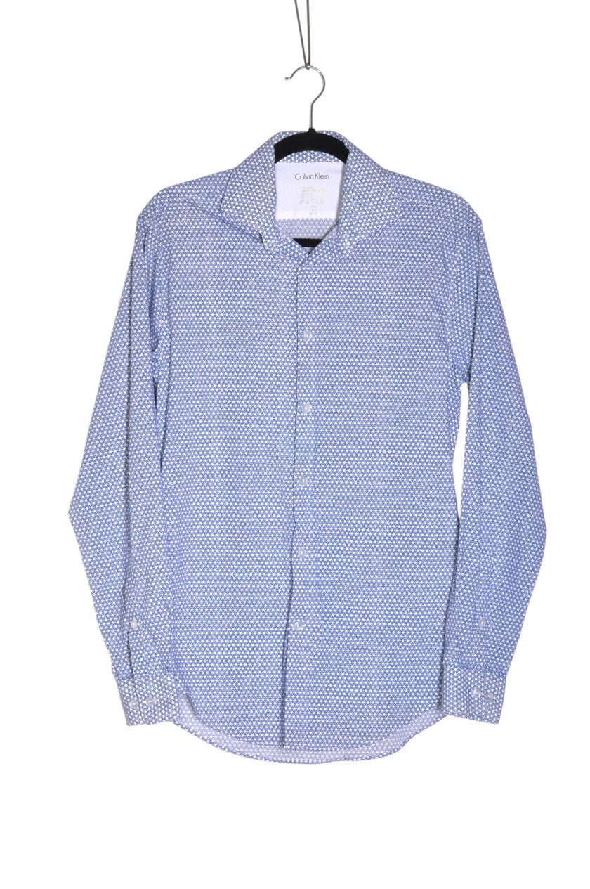 CALVIN KLEIN Men Button Down Tops Regular fit in Blue - 32