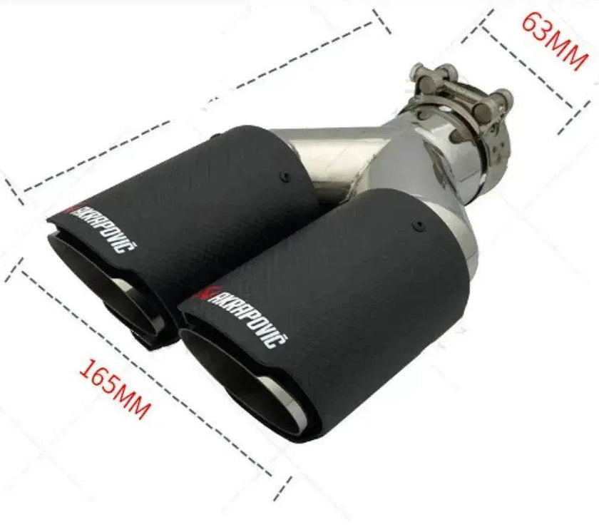 Y Model Compatible For Remus Exhaust  Pipe Tip Muffler Tips Carbon Fiber Stainless Steel Dual Outlet Tails Throat Rear Nozzle